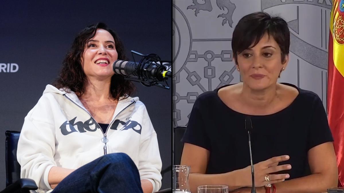 La presidenta de la Comunidad de Madrid condena la amenaza de Isabel Rodríguez