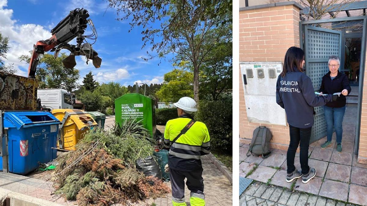 Gracias al servicio de vigilancia Rivamadrid ha disminuido el volumen de residuos 