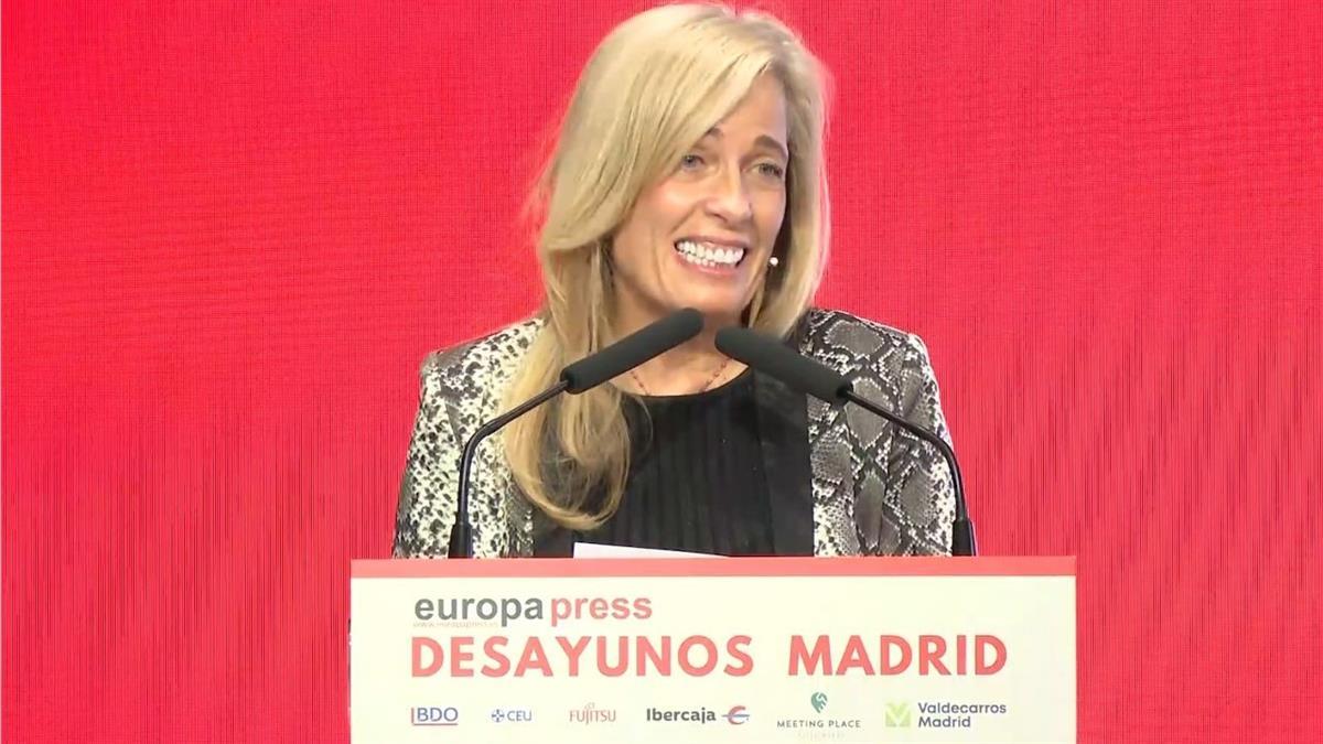 La consejera de Economía ha defendido en los Desayunos de Europa Press un modelo económico basado en confianza, seguridad jurídica y apoyo a empresas