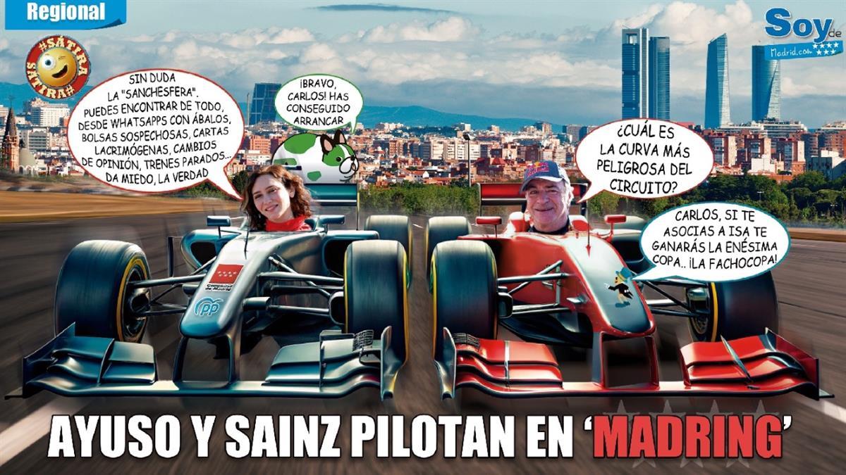 La presidenta de la Comunidad de Madrid da la primera vuelta al que será el circuito del Premio de Fórmula 1