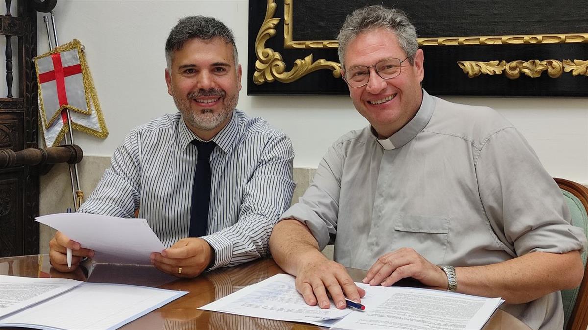 El consistorio ha firmado un acuerdo para exponer en la pintura de Luis Arencibia en la que se representa a San Cristóbal