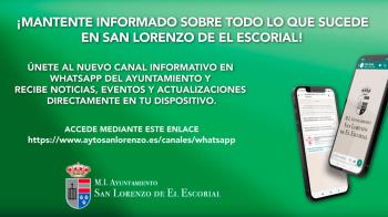 El Ayuntamiento de San Lorenzo de El Escorial estrena nuevo canal de WhatsApp para facilitar la información municipal a los vecinos
