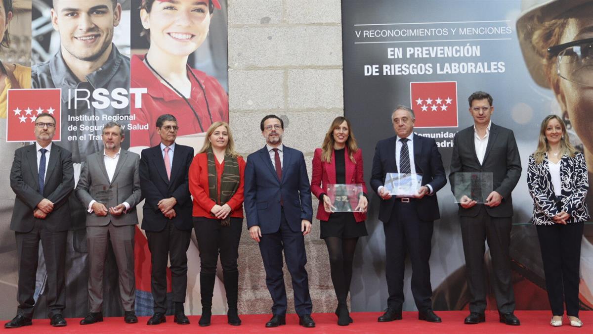 La concejala recogió la mención honorífica concedida por los V Premios en Prevención de Riesgos Laborales de la Comunidad