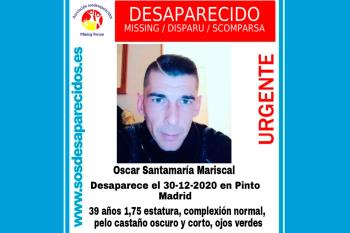 Oscar Santamaría lleva desparecido desde el pasado 30 de diciembre de 2020
