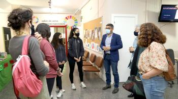 Las alumnas han explicado su proyecto al Alcalde de Alcobendas