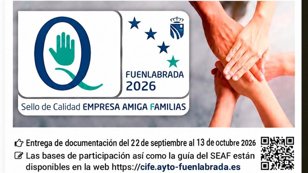 Las empresas, asociaciones e instituciones con centro de trabajo en Fuenlabrada pueden solicitar este reconocimiento hasta el 13 de octubre