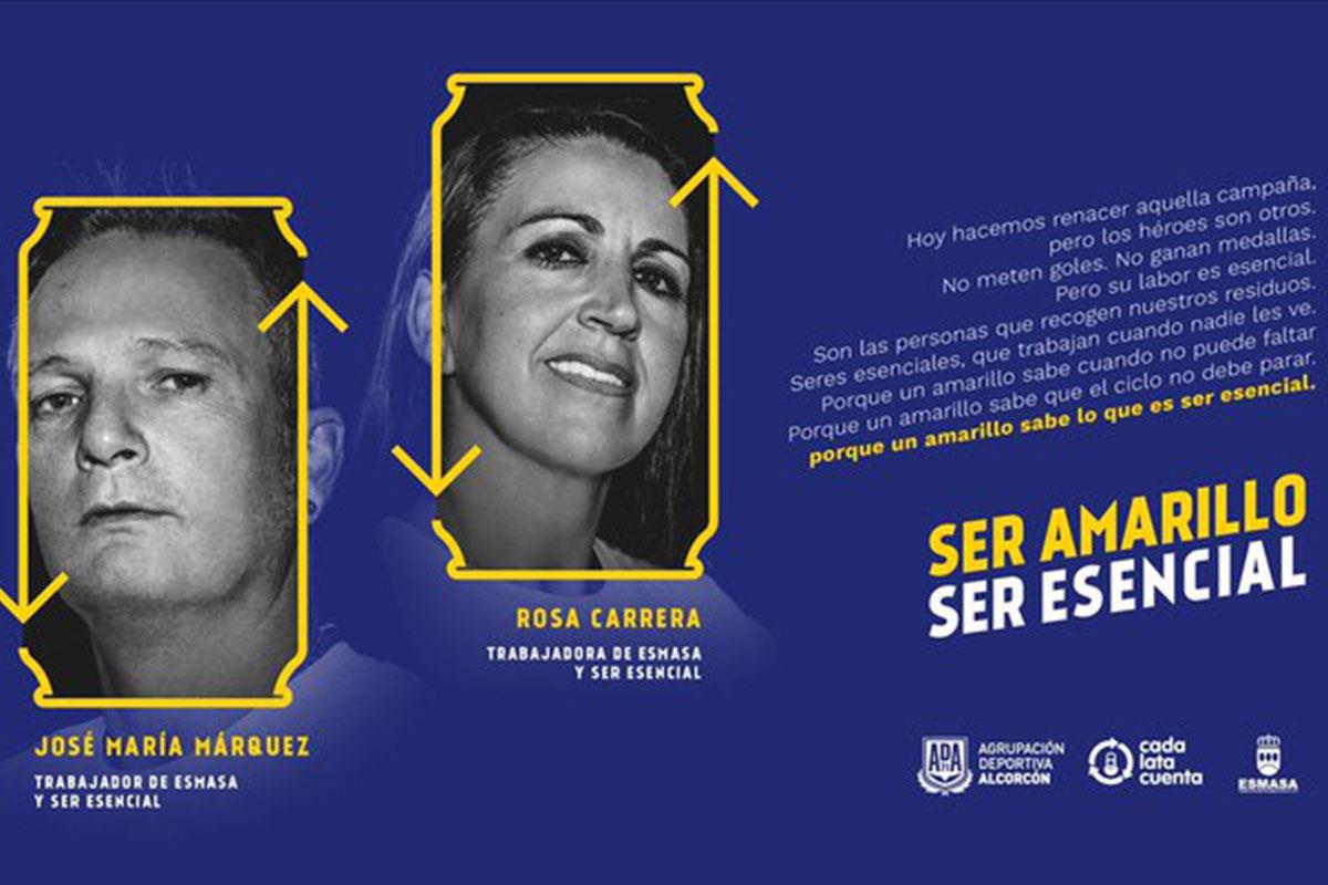 La anterior campaña "Ser Amarillo, Ser Inmortal" iniciada por ESMASA y Cada Lata Cuenta se reconvierte en "Ser amarillo, Ser Esencial".