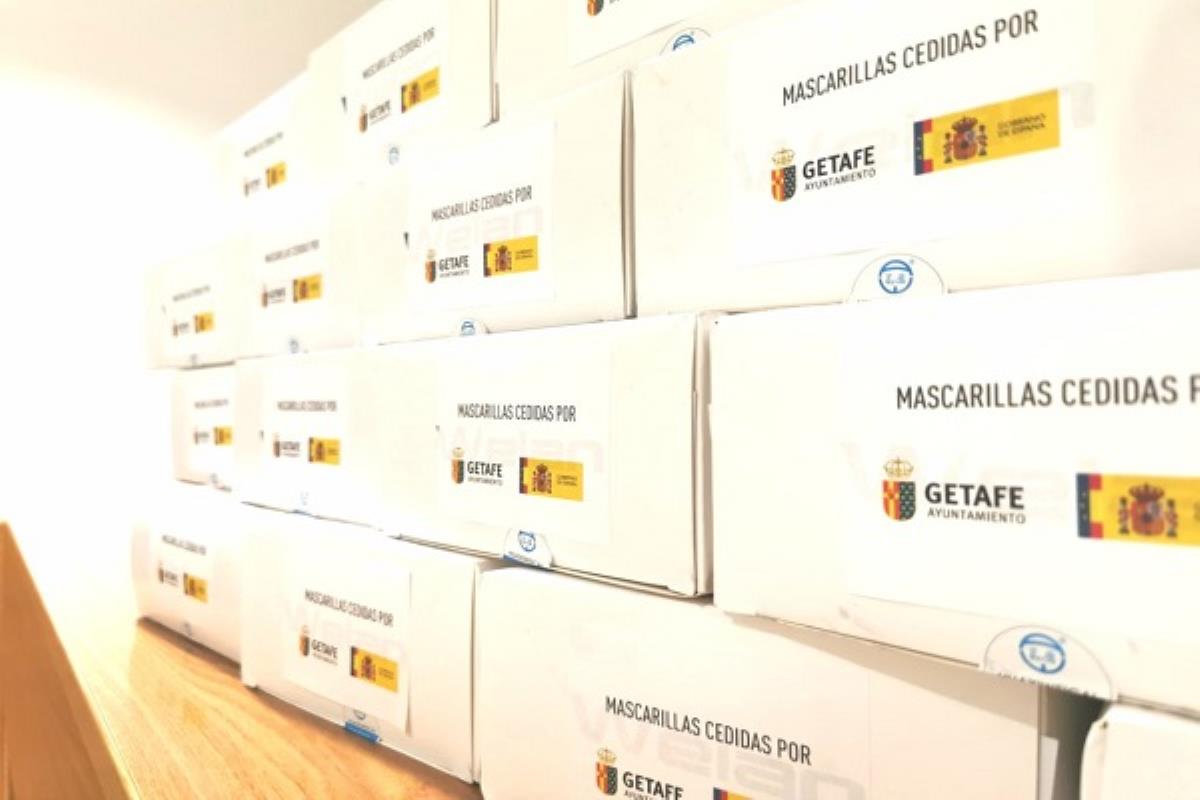 El Ayuntamiento de Getafe continuará entregando mascarillas a las familias vulnerables esta semana