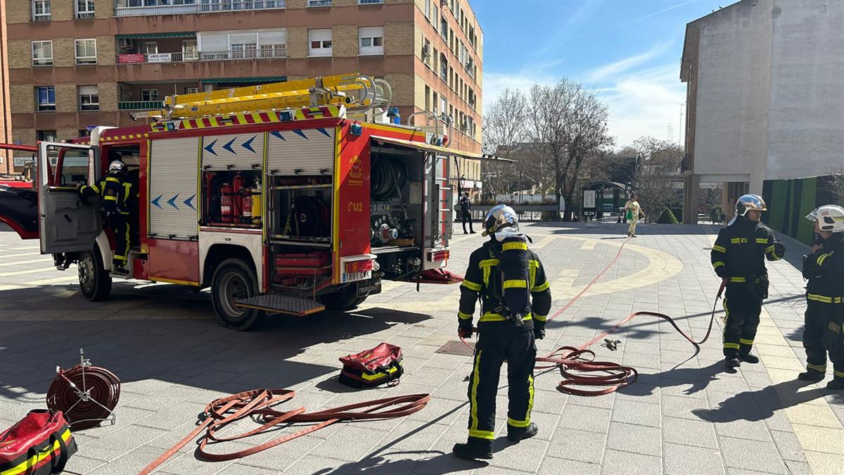 Se ha recreado un escenario realista de fuego en el interior del Ayuntamiento 