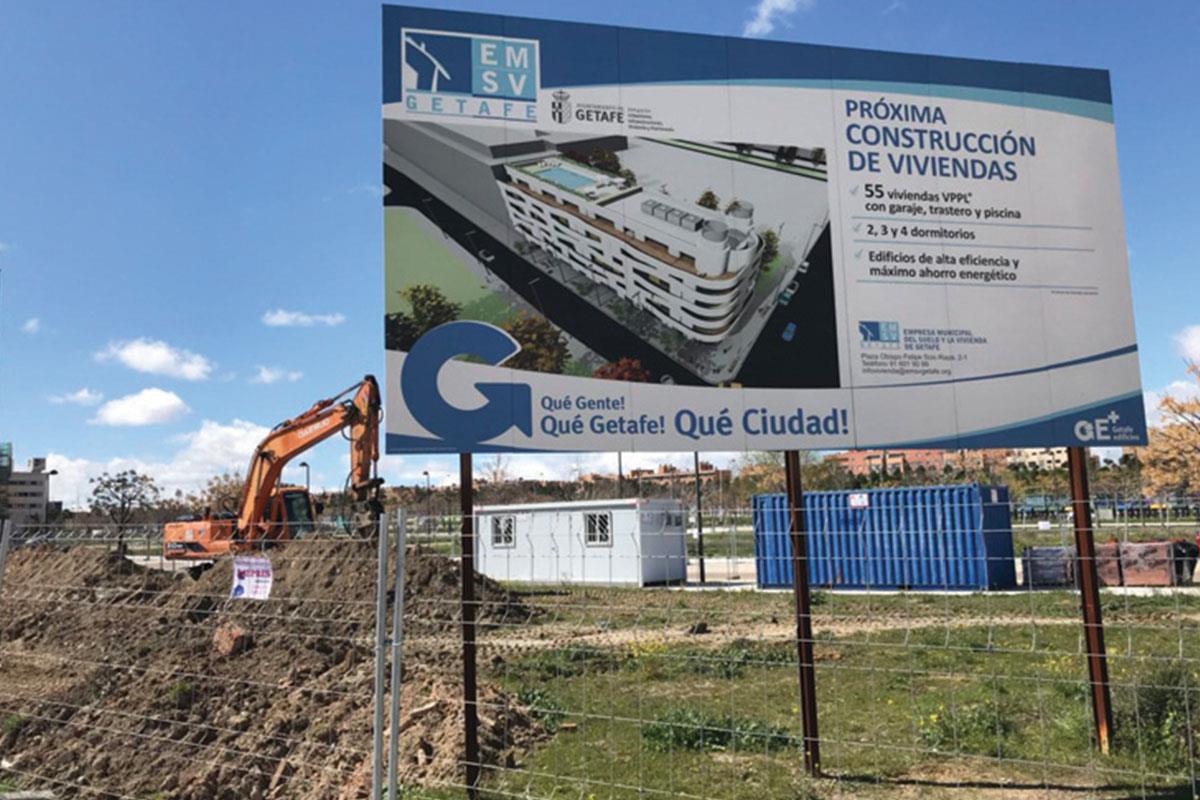 Las obras de las 147 vivienda quedan suspendidas. La empresa se ha encargado de asegurar la zona