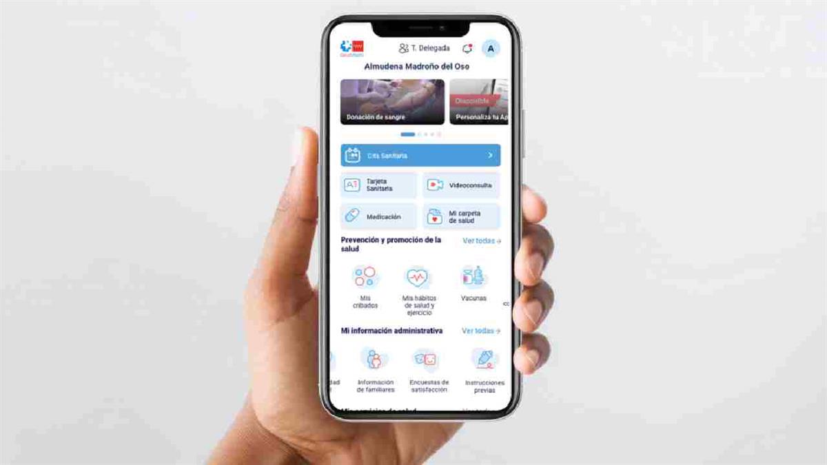 Se amplía el sistema de recordatorio a los familiares de los usuarios que tengan delegada la Tarjeta Sanitaria Virtual