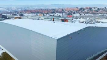 Esto es lo que ocurrió en el tejado del centro comercial Xanadú después de la nevada