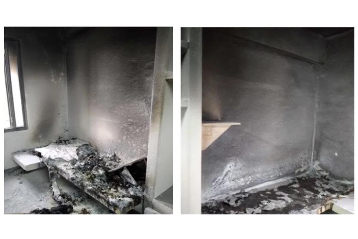 Según denuncia TAMPM, en esta ocasión 3 reclusos de aislamiento prendieron fuego de manera simultánea a sus colchones