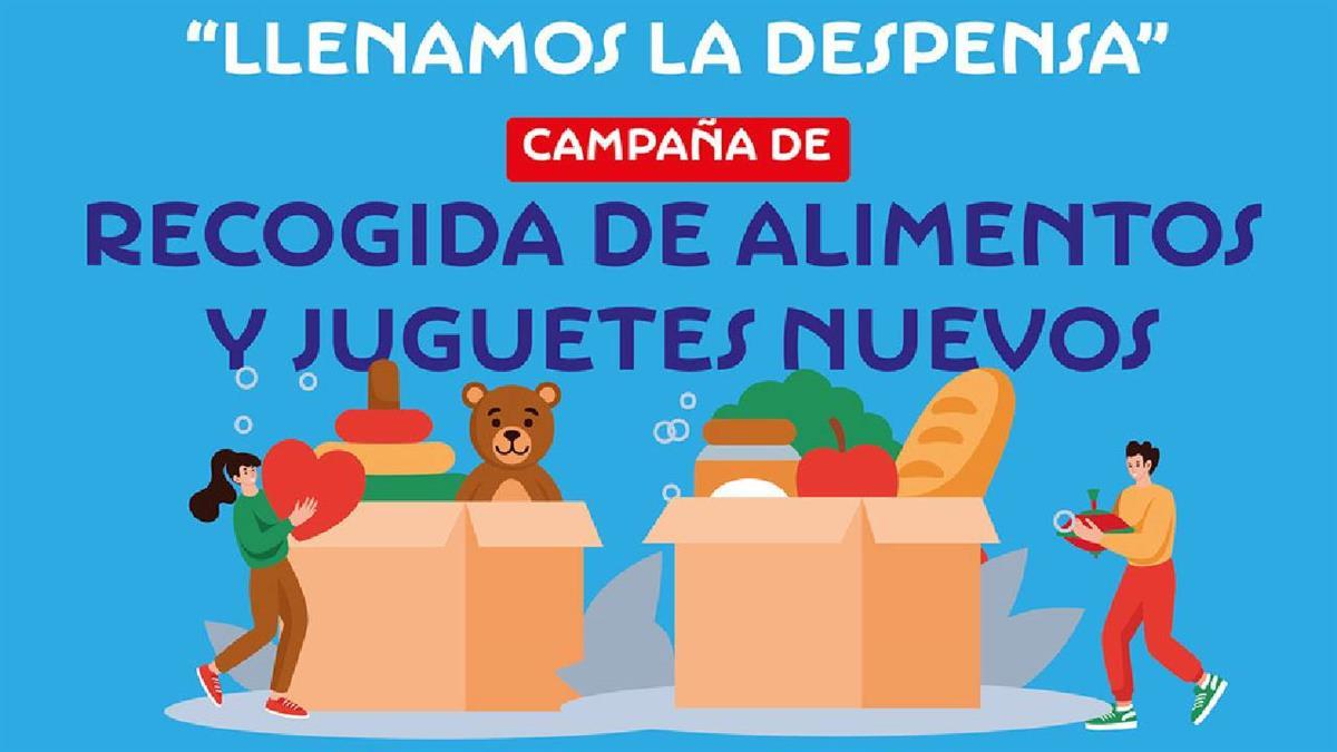 El programa promueve la recogida de alimentos y juguetes nuevos para familias con problemas económicos