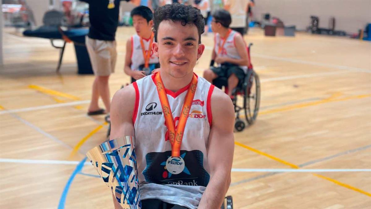 Samuel Pariente ha quedado subcampeón de España de baloncesto en silla de ruedas en categoría sub-22