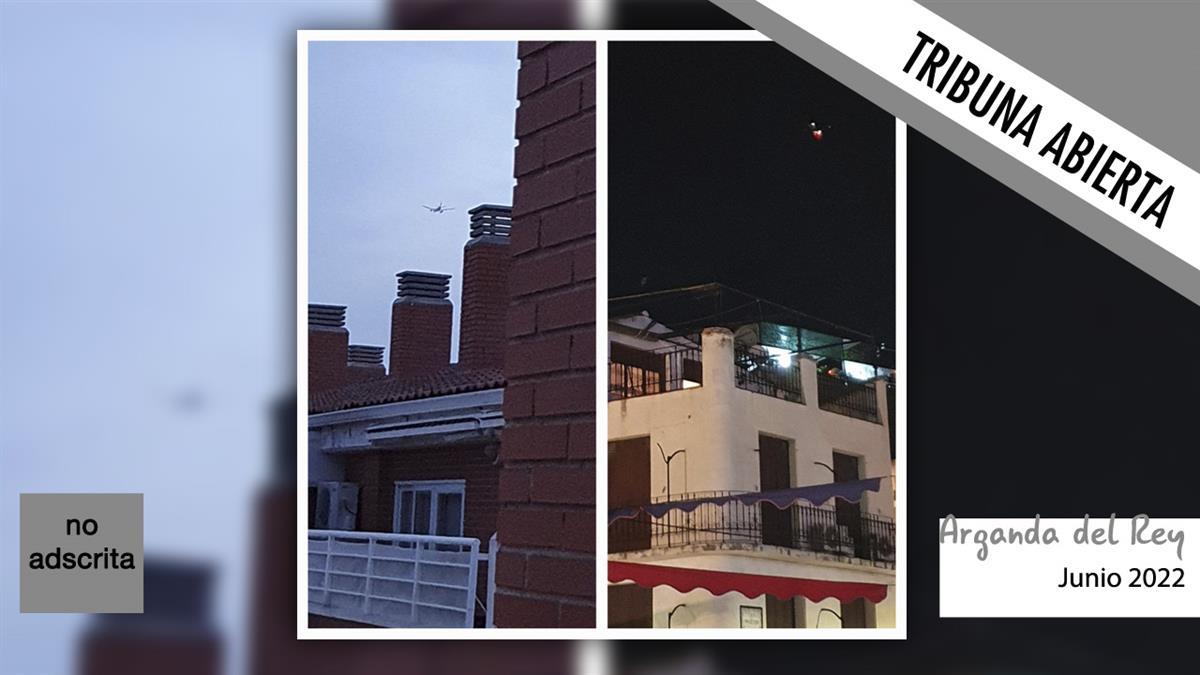 Incendios y ruidos de aviones contaminando el espacio aéreo de Arganda