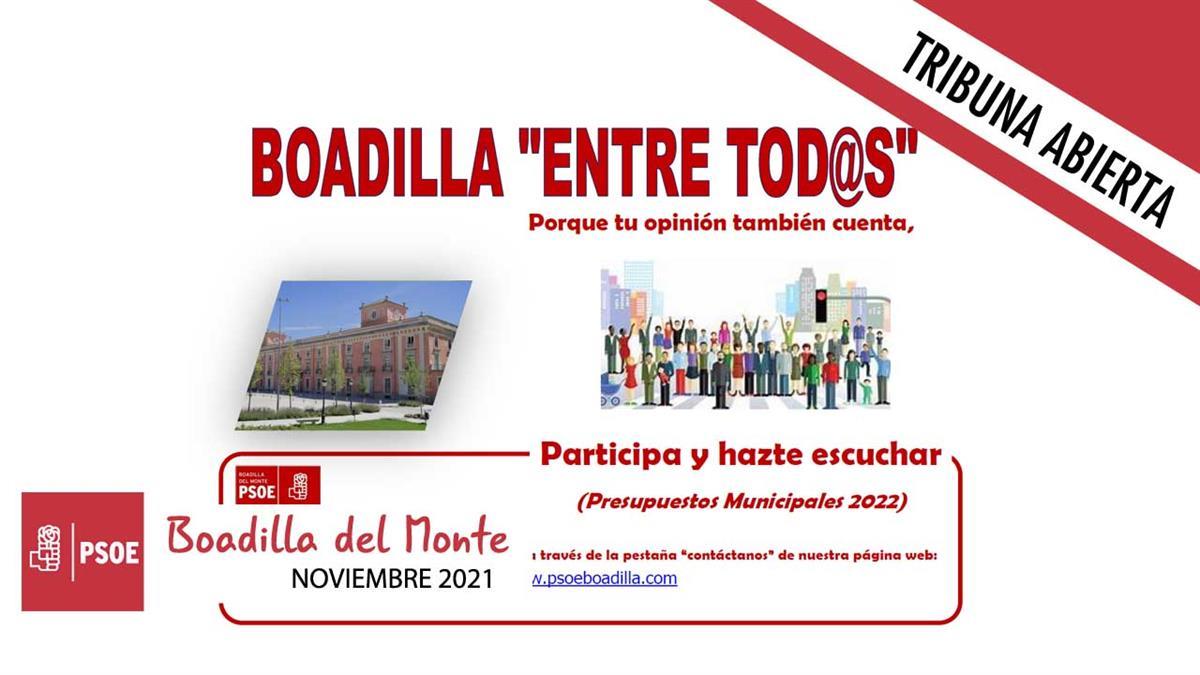 El  PSOE de Boadilla reclama la “participación ciudadana” en los Presupuestos Municipales