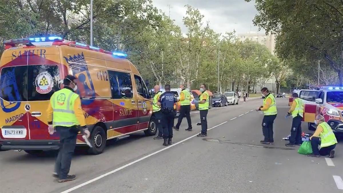 El hombre fue trasladado al Hospital de La Paz