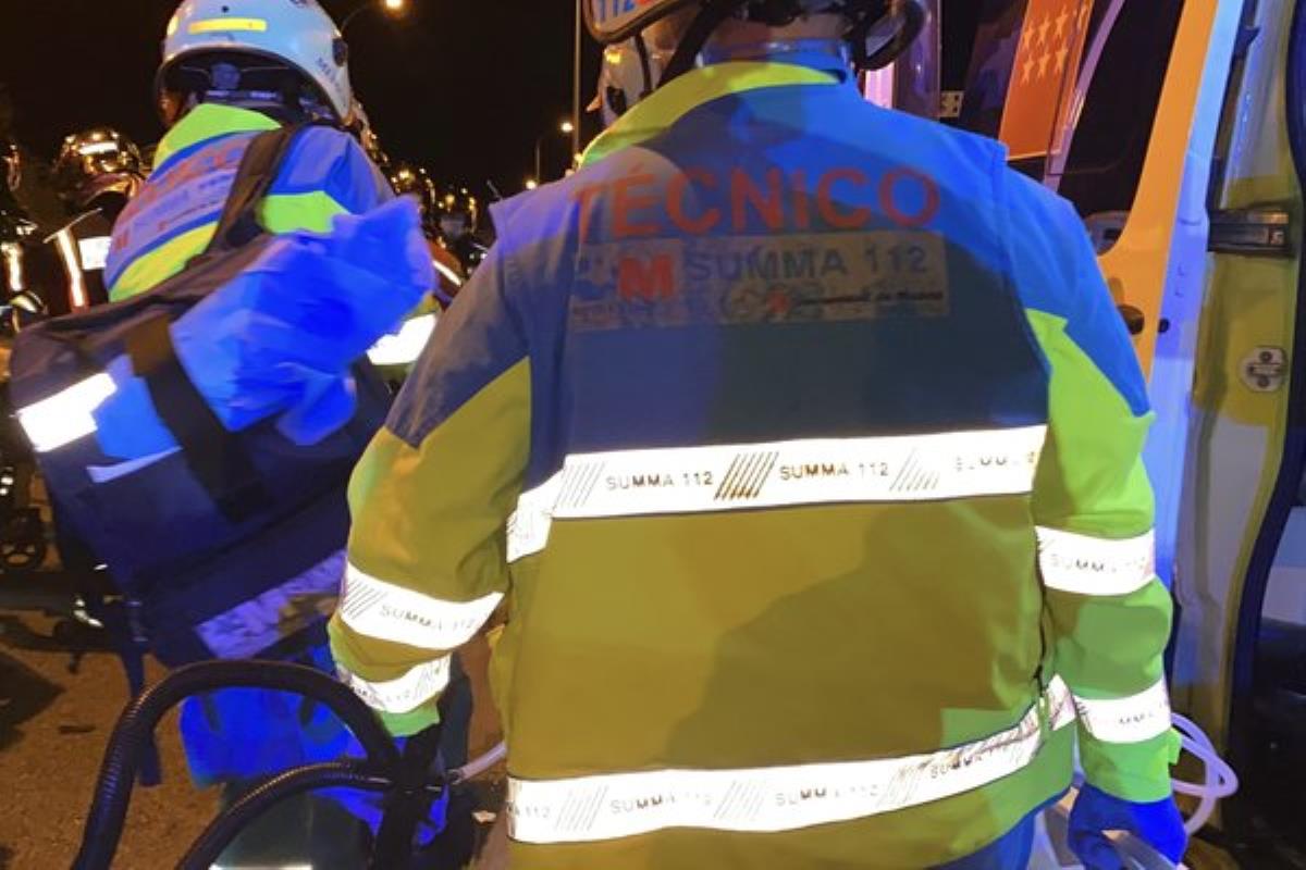 El herido de 68 años fue trasladado intubado al Hospital de Getafe