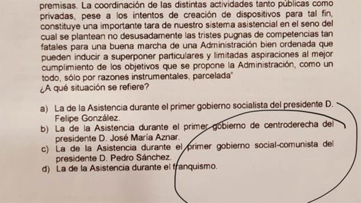 Así se definía en una pregunta planteada durante un examen de Trabajo Social