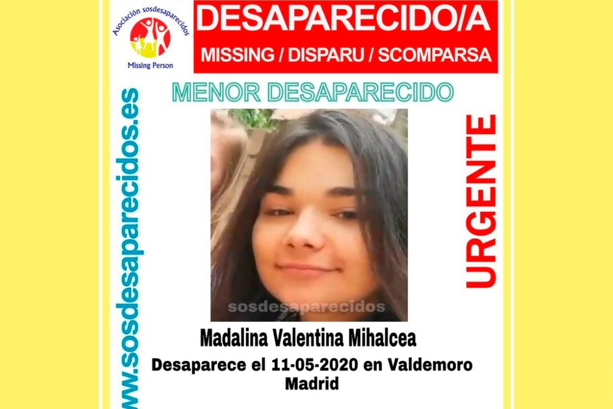Madalina Valentina Mihalcea tiene diecisiete años y lleva desaparecida desde el 11 de mayo de 2020