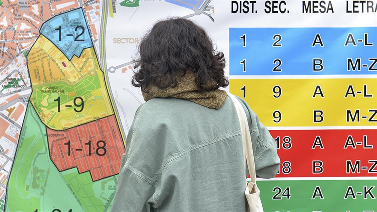 El derecho al voto se podrá ejercer de 9.00 a 20.00 h. y es preciso identificarse con el DNI