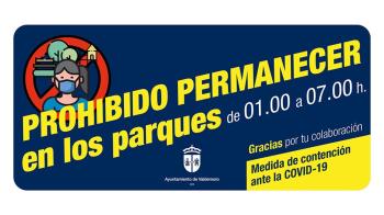 Los parques y jardines no estarán abiertos al público desde la 01.00h hasta las 07.00h
