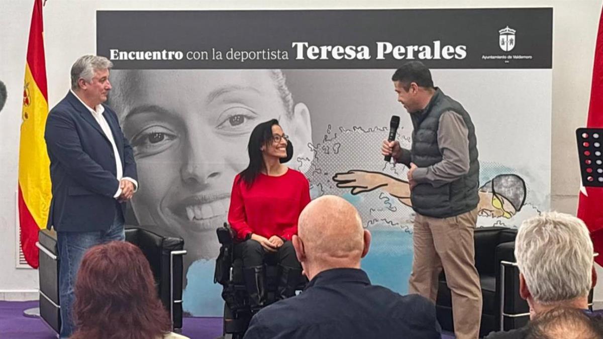 Desde el ayuntamiento se ha homenajeado a la medallista zaragozana, Teresa Perales