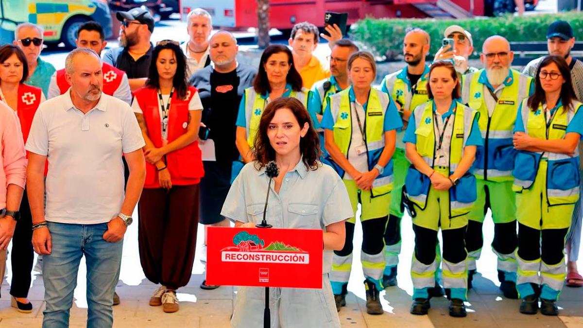 Ayuso asegura que esta operación viene a “reforzar” la reconstrucción tras los incendios 
