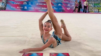 La deportista logró dos diplomas en categoría alevín 