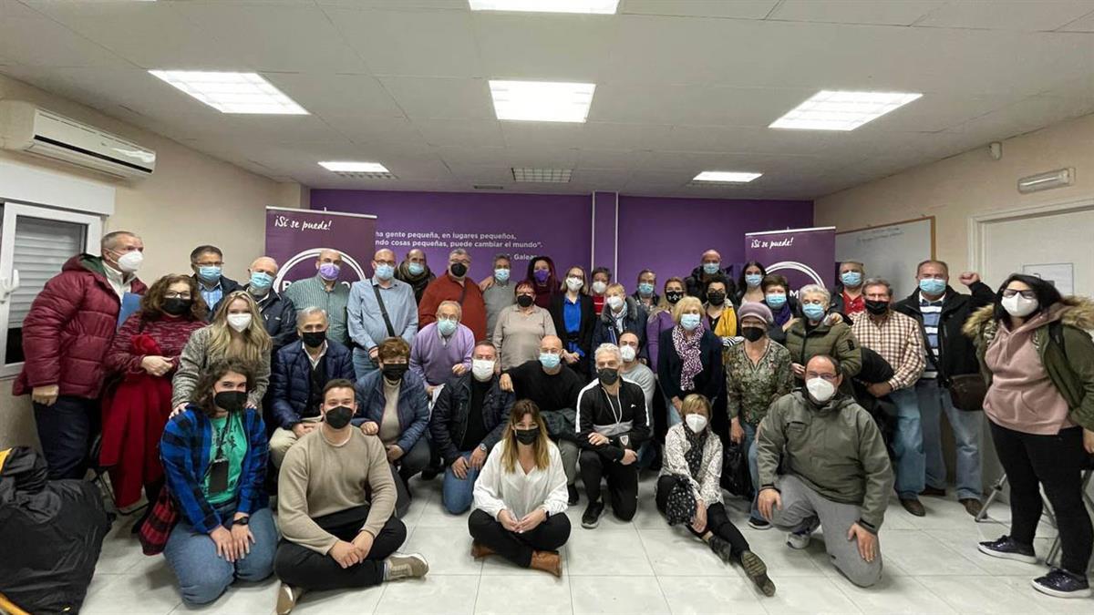 Carolina Alonso, portavoz de UP en la Asamblea de Madrid, conversó con la militancia del partido