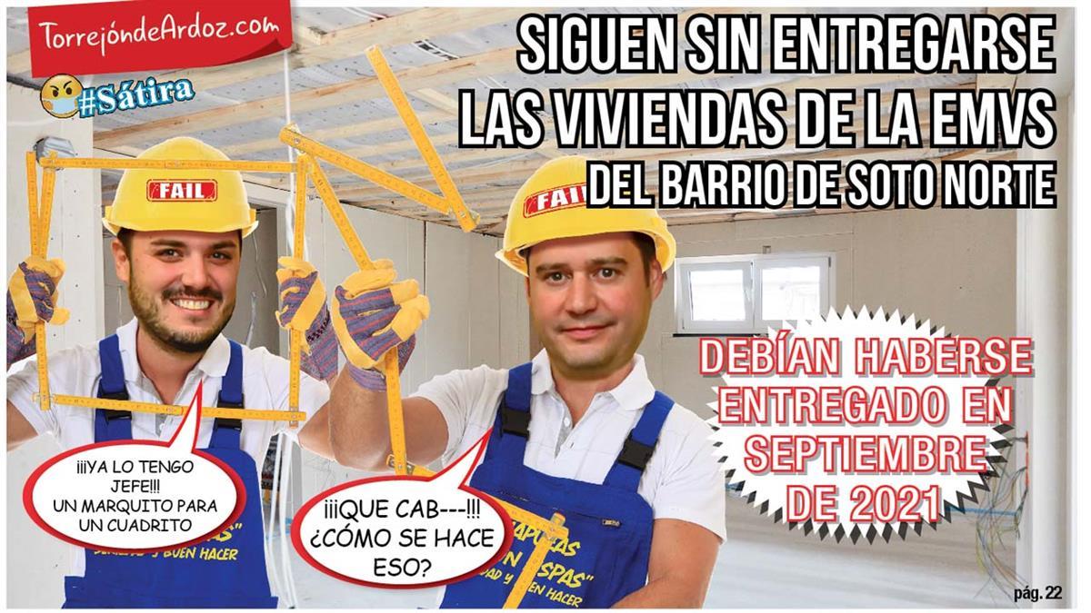 Los 70 pisos construidos por la EMVS de Torrejón de Ardoz debían haberse entregado en septiembre de 2021