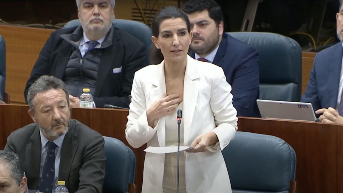 Rocío Monasterio insta a Díaz Ayuso a decidir "de qué lado está con la Ley Trans"