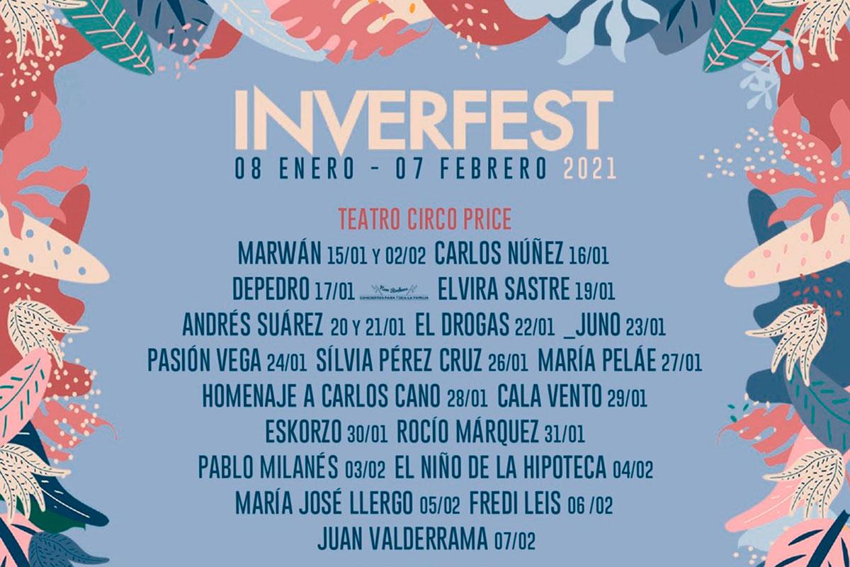 Séptima edición del Festival de Invierno que cuenta con caras como la de Pablo Milanés, Andrés Suárez o Dani Fernández